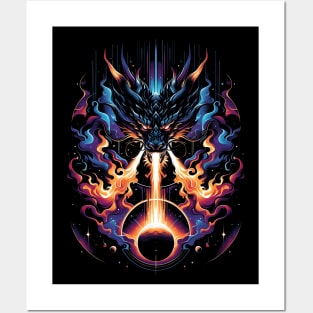 Celestial Fire Dragon Posters and Art